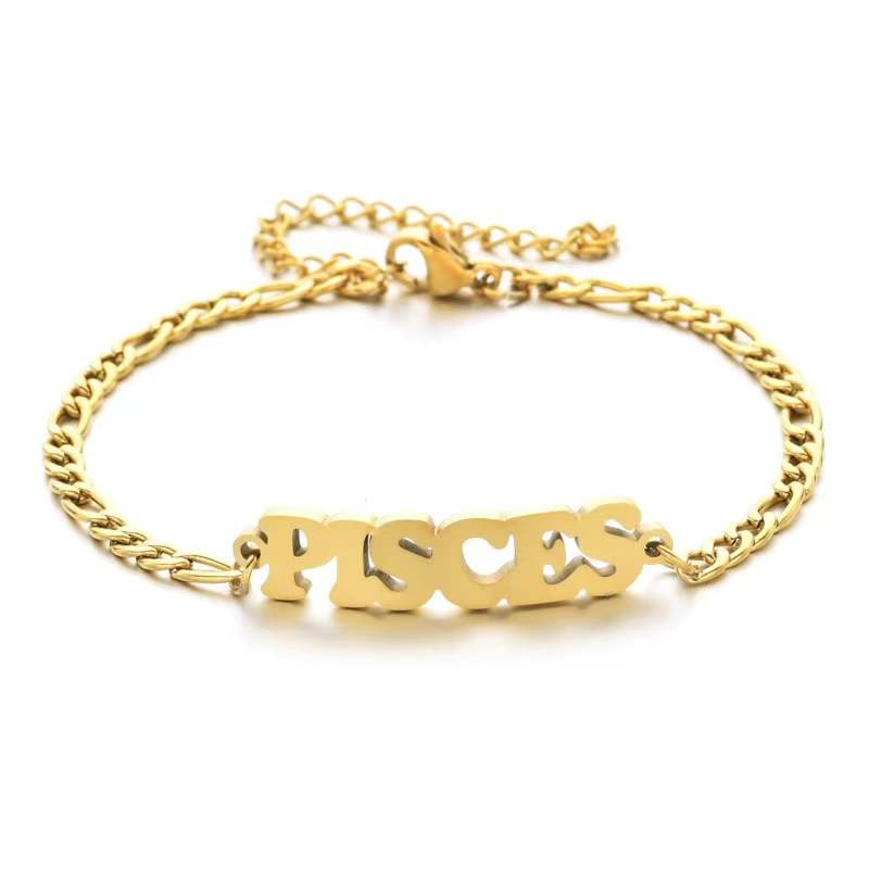 Unleash Your Inner Star Sign with Our Stainless Steel Constellation Letter Bracelet