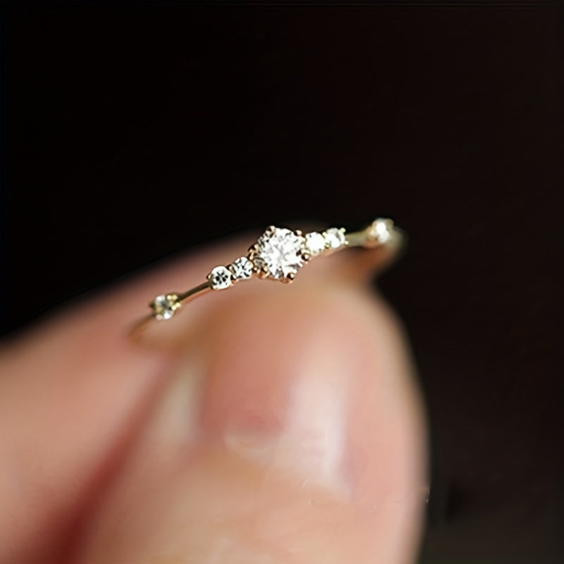 Exquisite Rhinestone Inlaid Ring for Weddings, Engagements and Parties - Perfect Gift
