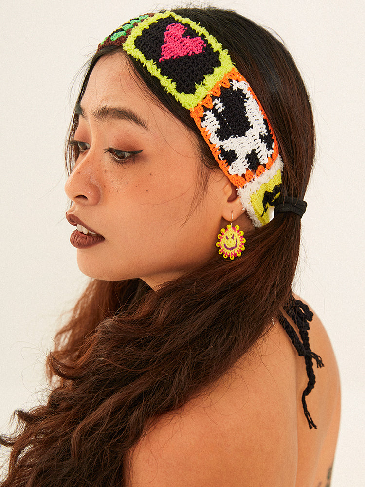 LB Hand Hook “Smiling Faceâ€?Knitted Cute Headband LOJL63