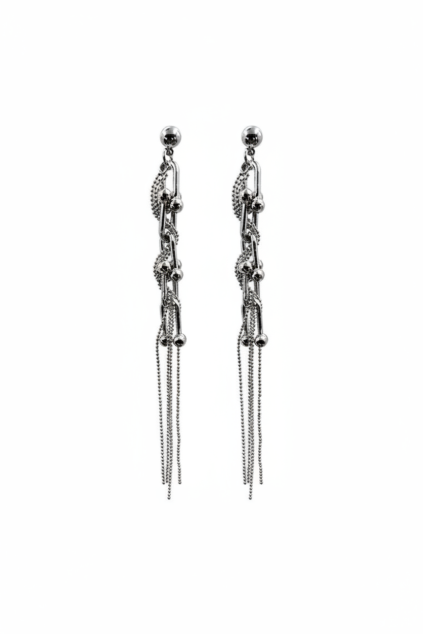 FN Long Appear Slimming Tassel Earrings LOJS6
