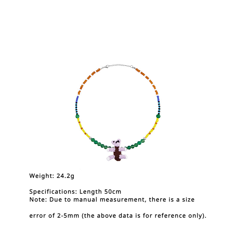 LB Hand-Crocheted Light Luxury 'Dog' Necklace LOJL46