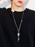 FN "Zhaocai" Pendant Sweater Chain Necklace LOJS85