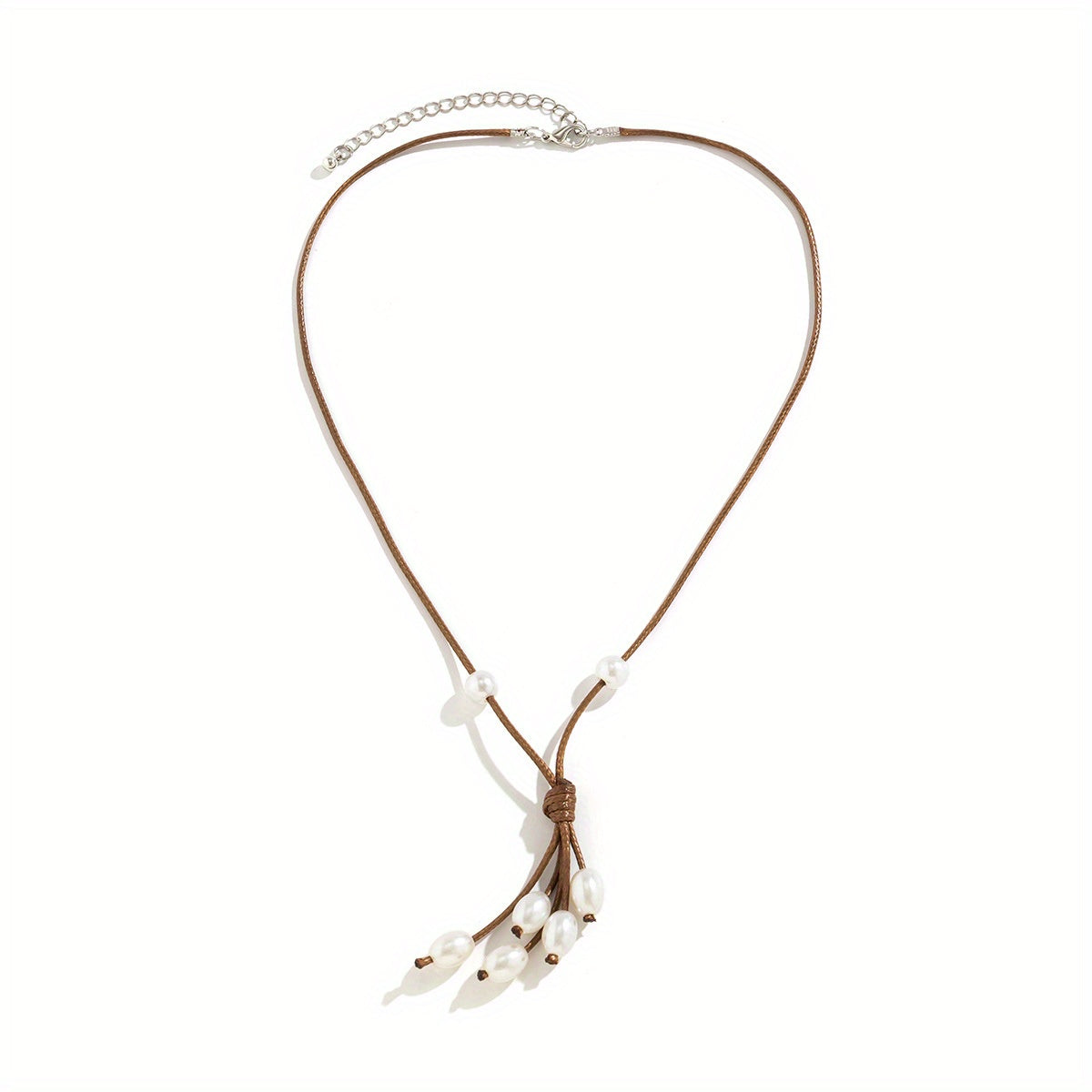 Gorgeous Leather & Pearl Necklace - Perfect Valentine's Day Gift Under $50!