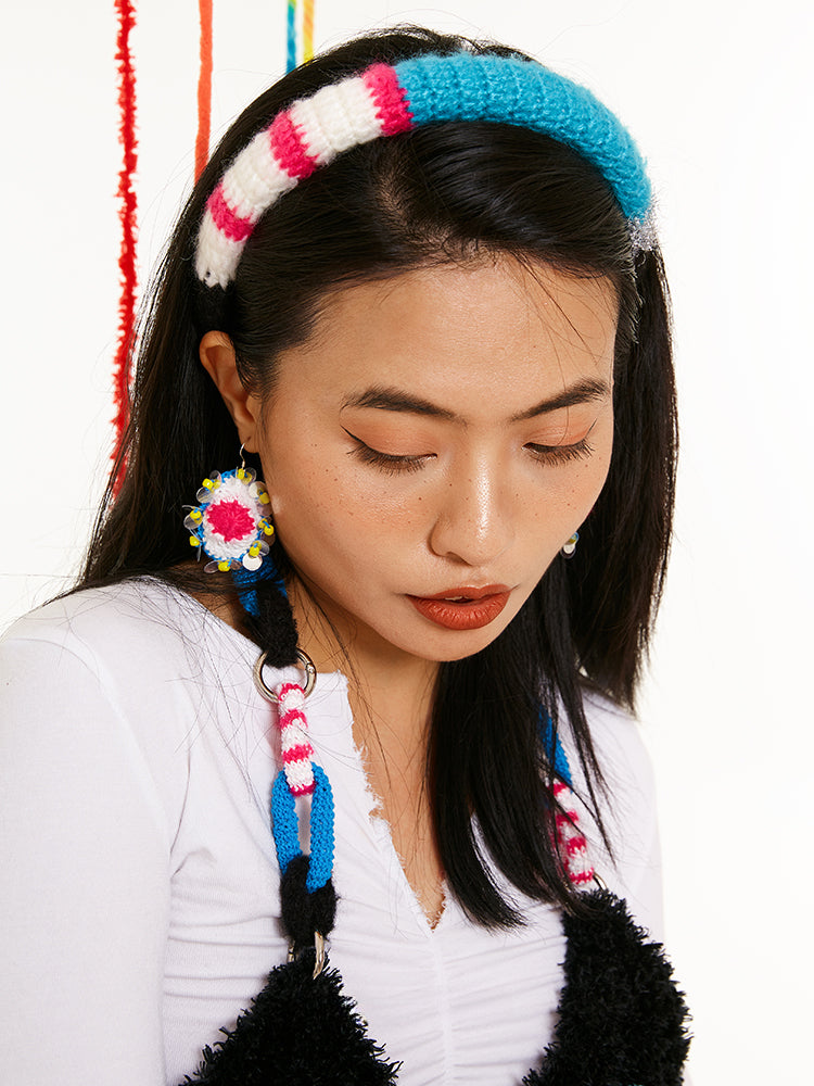 LB Hand Hook Knitted Colorful Cute Hair Accessories LOJL71