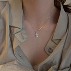 Delicate Faux Pearl Chain Cross Pendant Necklace Multi-style Neck Jewelry Accessories Gift