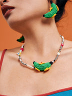LB Pearl-Colored Beaded Clavicle Necklace LOJL49 CUSTOMIZE