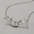 Halloween Gothic Style Black Bat Personality Hip Hop Necklace, Holiday Party Cosplay Jewelry Gift