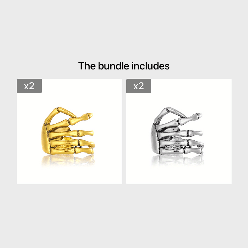 Punk Skull Ear Clips: Add a Touch of Edge to Your Look!