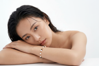 Tiger's Eye Pearl Coin Disc Bracelet - Model Shot
