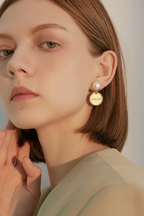 VALOR Pearl Coin Earring on Model