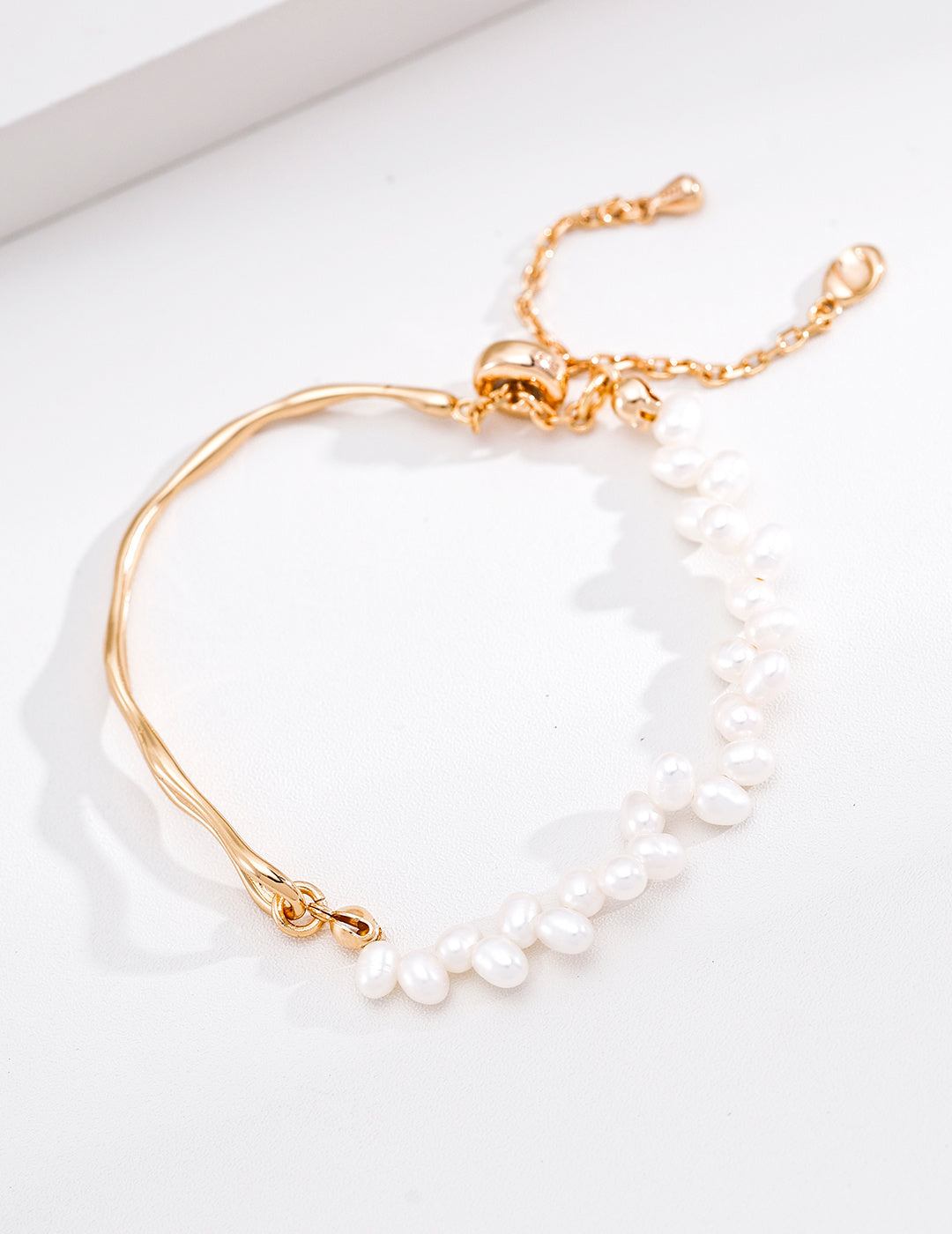 S925 Silver Minimalist Natural Pearl Bracelet LOJ02