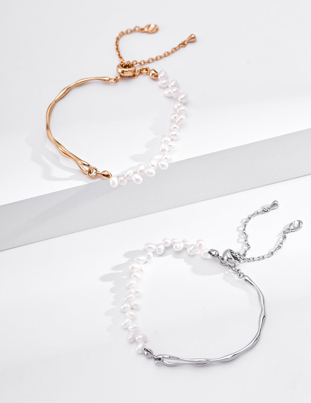 S925 Silver Minimalist Natural Pearl Bracelet LOJ02