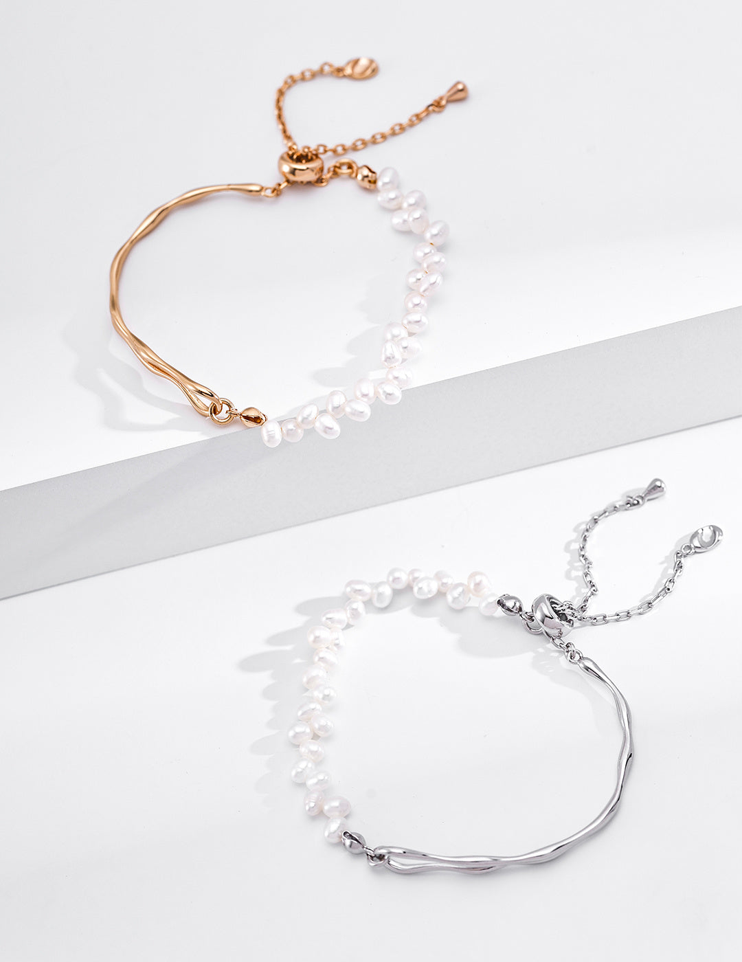 S925 Silver Minimalist Natural Pearl Bracelet LOJ02