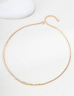 S925 Silver Pearl and Cubic Zirconia Necklace with Fluid Design LOJ11