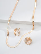 S925 Silver Woven Texture Zirconia Disc Stud Earrings LOJ19
