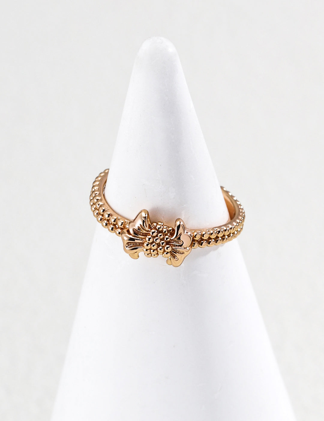 S925 Silver Vintage Bow Open Ring LOJ28