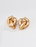 S925 Silver Interlocking Knot CZ Stud Earrings — Embrace LOJ31