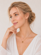 S925 Silver Puffy Knot Pendant Necklace LOJ39