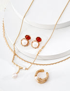 S925 Silver Heart-Link Chain Necklace LOJ49