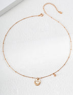 S925 Silver "SOUL" Stacked Disc Pendant Necklace LOJ59
