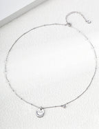 S925 Silver "SOUL" Stacked Disc Pendant Necklace LOJ59