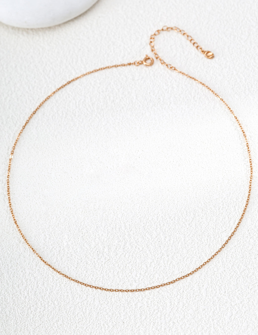 S925 Silver Fine Cable Chain Necklace — The Essential Layer LOJ69