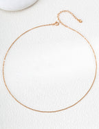 S925 Silver Fine Cable Chain Necklace — The Essential Layer LOJ69