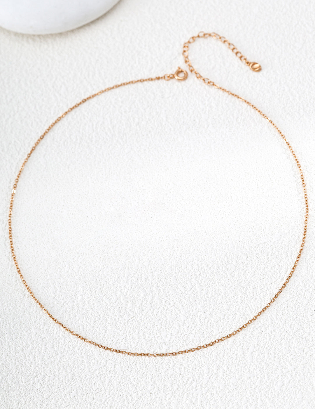S925 Silver Fine Cable Chain Necklace — The Essential Layer LOJ69