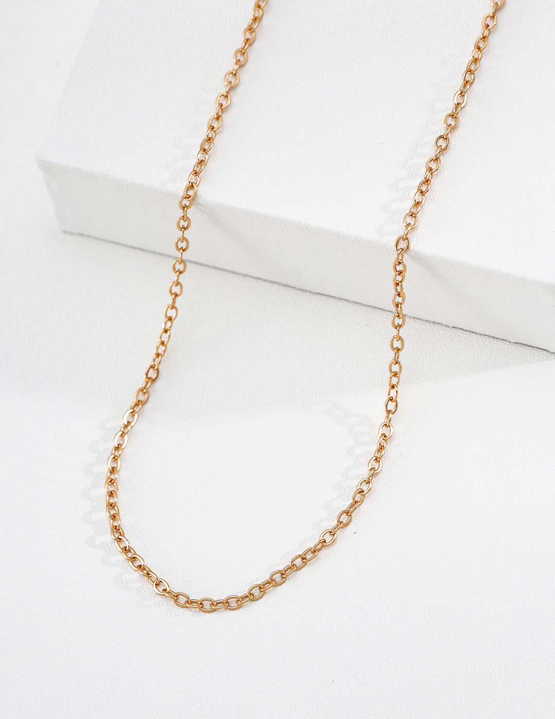 S925 Silver Fine Cable Chain Necklace — The Essential Layer LOJ69