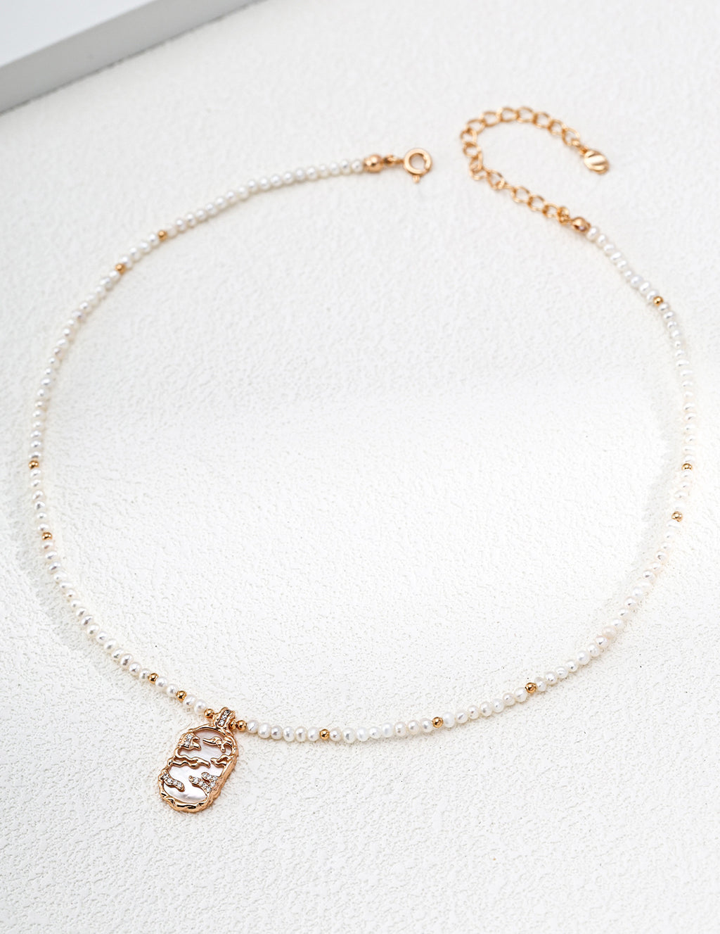 S925 Silver Fuyao Series Pearl Necklace | Lapis Lazuli & Mother of Pearl Cloud Pendant LOJ109