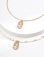 S925 Silver Fuyao Series Pearl Necklace | Lapis Lazuli & Mother of Pearl Cloud Pendant LOJ109