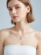 S925 Silver Fuyao Series Necklace | Lapis Lazuli & Mother of Pearl CZ Cloud Pendant LOJ111