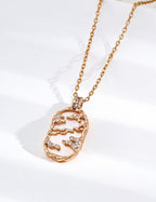 S925 Silver Fuyao Series Necklace | Lapis Lazuli & Mother of Pearl CZ Cloud Pendant LOJ111