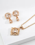 S925 Silver Sonata CZ Open Circle & Ribbed Teardrop Drop Earrings LOJ116