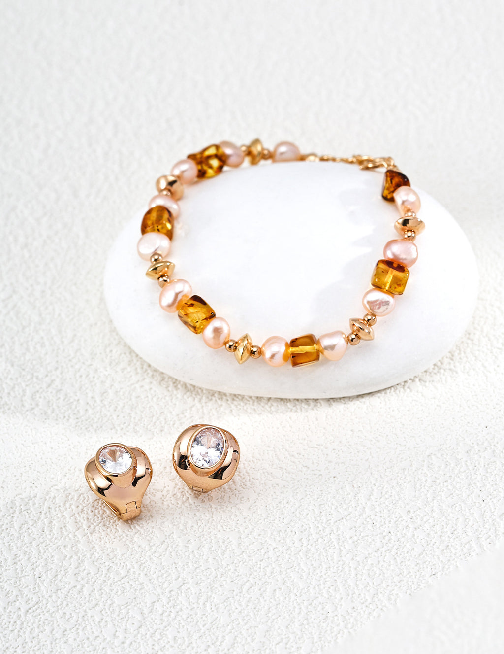 S925 Silver CZ Huggie Earrings | Vintage Gold Minimalist LOJ90