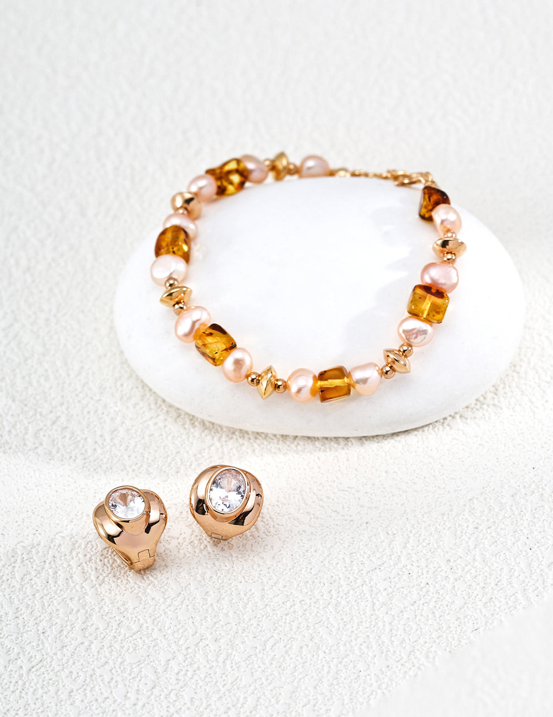 S925 Silver CZ Huggie Earrings | Vintage Gold Minimalist LOJ90