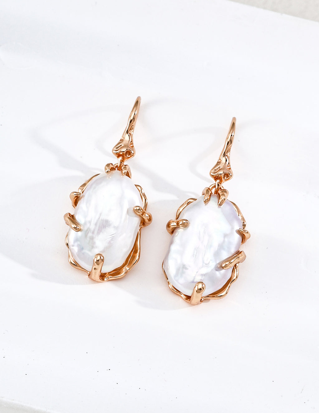 S925 Silver Baroque Pearl Drop Earrings LOJ88