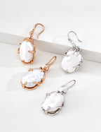 S925 Silver Baroque Pearl Drop Earrings LOJ88