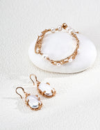 S925 Silver Baroque Pearl Drop Earrings LOJ88
