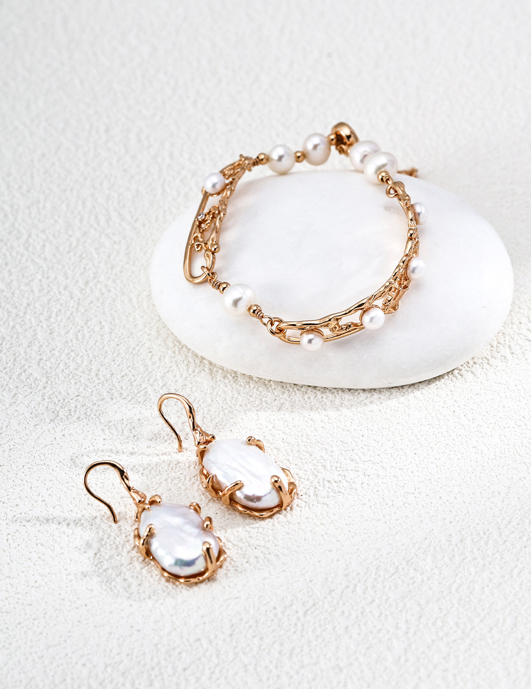 S925 Silver Baroque Pearl Drop Earrings LOJ88