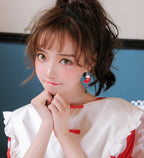 Christmas Earrings Asymmetric Earstuds Headwear Without Ear Holes Earclip LJC16