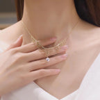 925 Silver 22K Gold Plated Super Romantic Bud Silk Mermaid Necklace