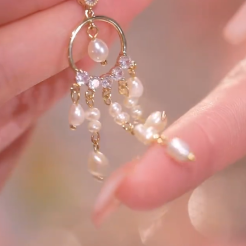 Temperament Baroque Pearl Earrings