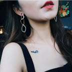 New Arrival Exaggerated Geometric Hipster Earrings PDD-CAROMAY 