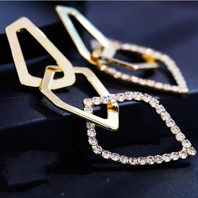 New Arrival Exaggerated Geometric Hipster Earrings PDD-CAROMAY 