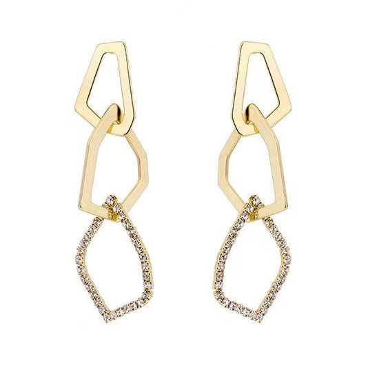New Arrival Exaggerated Geometric Hipster Earrings PDD-CAROMAY 