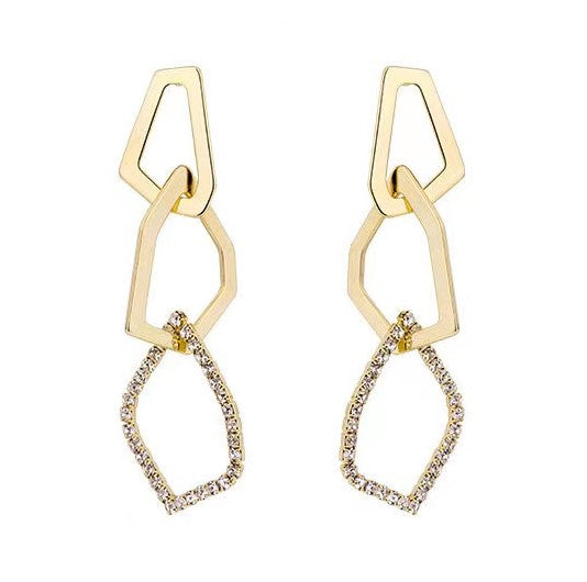 New Arrival Exaggerated Geometric Hipster Earrings PDD-CAROMAY 