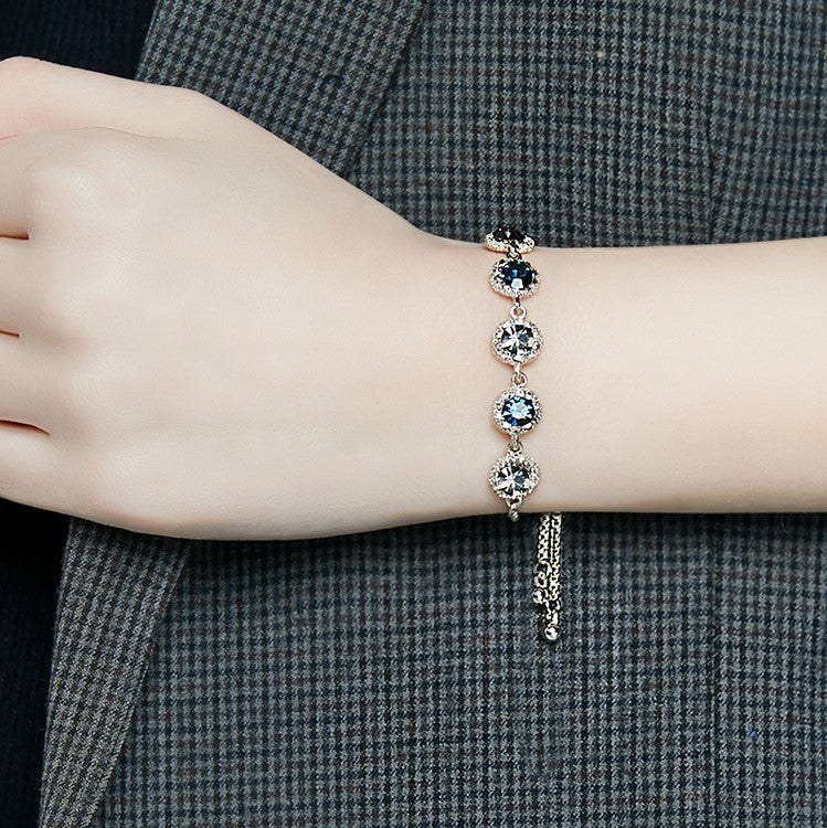 Baroque Style Sparkling Adjustable Zirconia Braceletss for Women