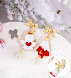 Christmas Love Angel Earrings Sterling Silver Earrings LJC11