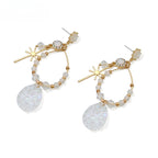 FN Artificial Crystal Long 925 Silver Needle Earrings LOJS12